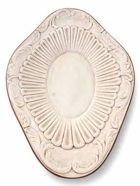Vintage Campodimonte Italy XL Decorative Tray| Ornate Baroque Ceramic XL 18x12